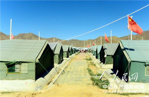 日喀則桑珠孜區(qū)“4·25”地震樟木鎮(zhèn)受災(zāi)群眾臨時(shí)安置點(diǎn)（李源 攝）
