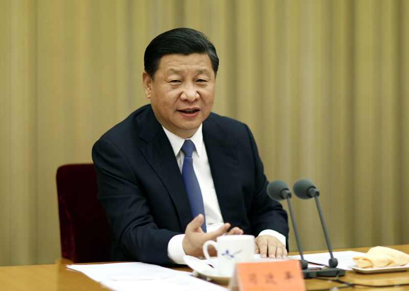 11月27日至28日，中央扶貧開發(fā)工作會議在北京召開。中共中央總書記、國家主席、中央軍委主席習近平發(fā)表重要講話。新華社記者 鞠鵬 攝