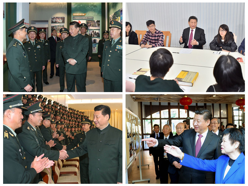 【澳門(mén)】2014年12月20日上午，習(xí)近平視察了中國(guó)人民解放軍駐澳門(mén)部隊(duì)。下午，習(xí)近平來(lái)到澳門(mén)大學(xué)橫琴新校區(qū)考察，參與學(xué)生舉辦的“中華傳統(tǒng)文化與當(dāng)代青年”主題沙龍。