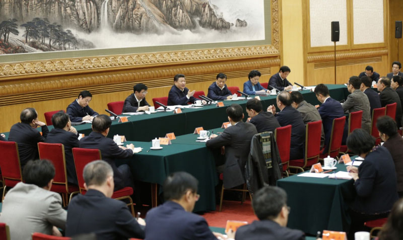 2月19日，中共中央總書記、國家主席、中央軍委主席習(xí)近平在北京主持召開黨的新聞輿論工作座談會並發(fā)表重要講話。新華社記者 鞠鵬 攝