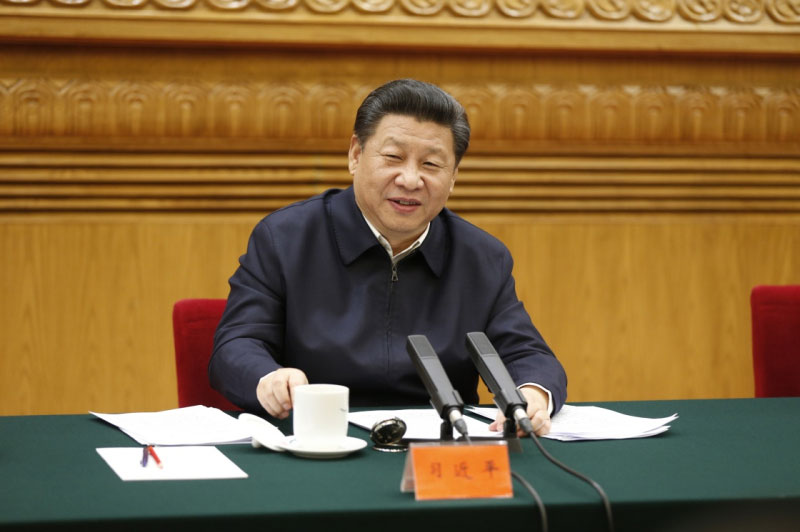 2月19日，中共中央總書記、國家主席、中央軍委主席習(xí)近平在北京主持召開黨的新聞輿論工作座談會(huì)並發(fā)表重要講話。新華社記者 鞠鵬 攝