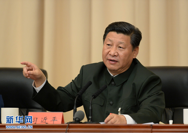 2014年10月31日，習(xí)近平出席全軍政治工作會(huì)議並發(fā)表重要講話。李剛攝