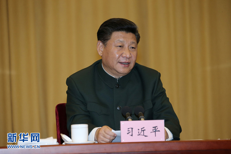 2015年12月25日，習近平視察解放軍報社。這是習近平發(fā)表重要講話。記者李剛攝