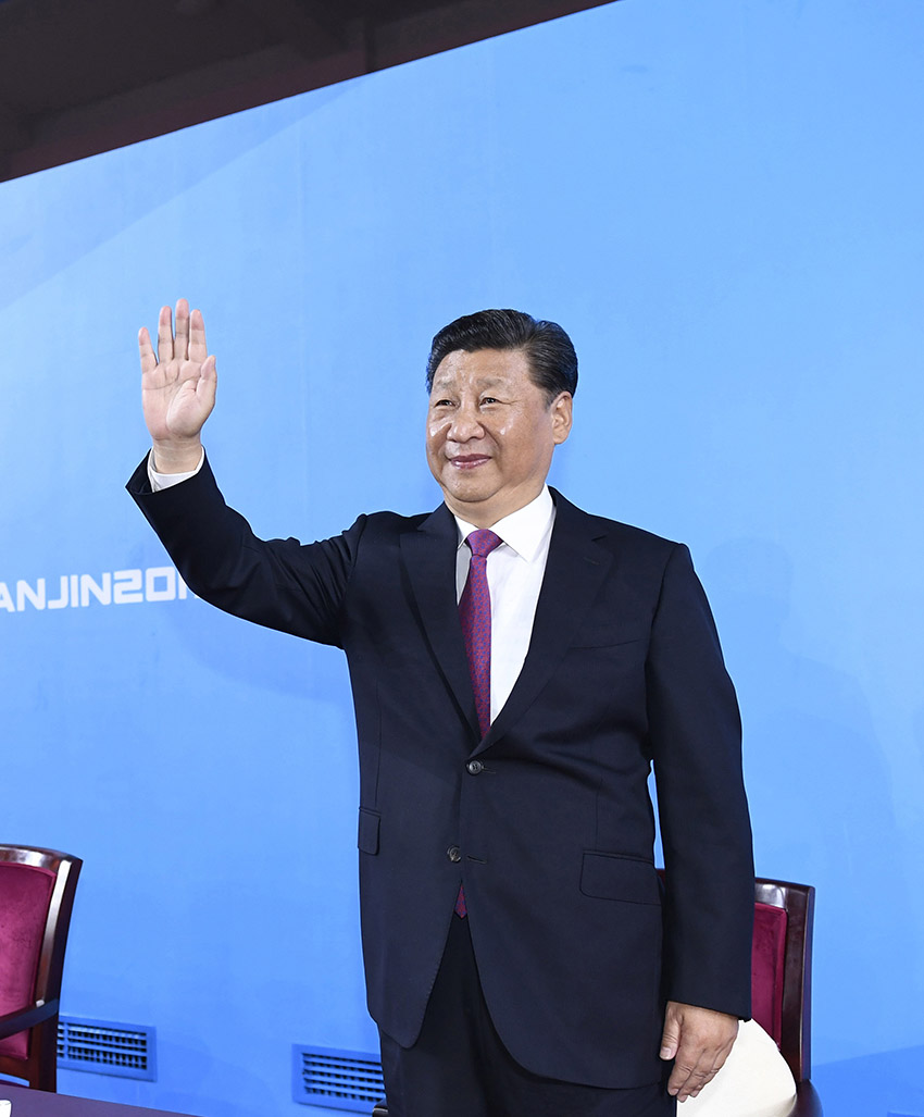 8月27日晚，中共中央總書記、國家主席、中央軍委主席習近平在天津出席中華人民共和國第十三屆運動會開幕式並宣布運動會開幕。 新華社記者李學仁 攝