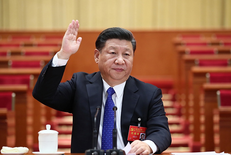10月17日，中國共產(chǎn)黨第十九次全國代表大會在北京人民大會堂舉行預(yù)備會議。習(xí)近平同志主持會議。新華社記者 蘭紅光 攝
