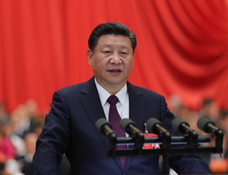 10月18日，中國(guó)共產(chǎn)黨第十九次全國(guó)代表大會(huì)在北京人民大會(huì)堂開幕。習(xí)近平代表第十八屆中央委員會(huì)向大會(huì)作報(bào)告。新華社記者 鞠鵬 攝