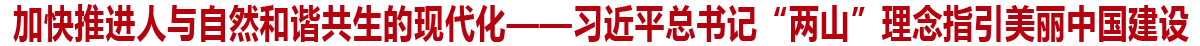 加快推進(jìn)人與自然和諧共生的現(xiàn)代化——習(xí)近平總書記“兩山”理念指引美麗中國(guó)建設(shè)